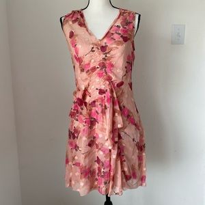 COPY - Juicy Couture Pink Floral Silk Sleeveless 2 PC W/ Slip Dress / Size 2